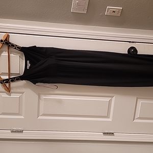 Amanda Charles Women's Black maxi dress with Gold chain straps